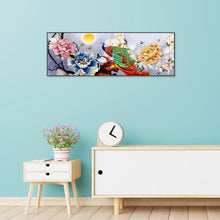 Lade das Bild in den Galerie-Viewer, Frieden Pfau - volle Runde Diamant-Malerei - 80x30cm