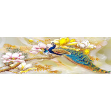 Lade das Bild in den Galerie-Viewer, Gelbe Pfau - volle Runde Diamant-Malerei - 80x30cm