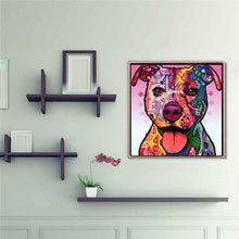 Lade das Bild in den Galerie-Viewer, Farbe Hund - voller quadratischer Diamant - 30x30cm
