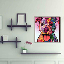 Lade das Bild in den Galerie-Viewer, Farbe Hund - voller quadratischer Diamant - 30x30cm