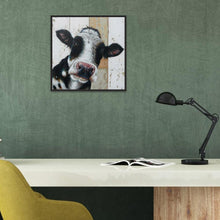 Lade das Bild in den Galerie-Viewer, Kuh - voller runder Diamant - 30x30cm