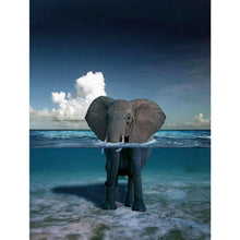 Lade das Bild in den Galerie-Viewer, Elefant - voller runder Diamant - 30x40cm
