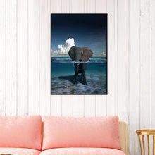 Lade das Bild in den Galerie-Viewer, Elefant - voller runder Diamant - 30x40cm
