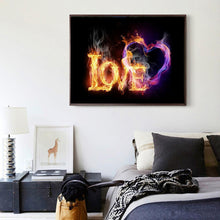 Lade das Bild in den Galerie-Viewer, Fantasy Liebe - voller runder Diamant - 40x30cm
