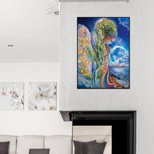 Lade das Bild in den Galerie-Viewer, Mädchen Baum - voller runder Diamant - 30x40cm