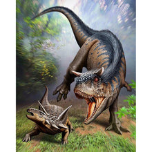 Lade das Bild in den Galerie-Viewer, Dinosaurier - voller runder Diamant - 30x40cm