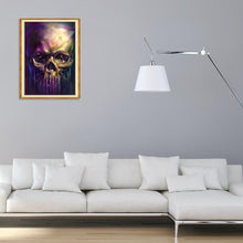 Lade das Bild in den Galerie-Viewer, Fearful Schädel - voller runder Diamant - 30x40cm