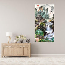Lade das Bild in den Galerie-Viewer, Landschaft - volle runde Diamant-Malerei - 85x45cm
