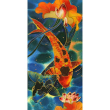 Lade das Bild in den Galerie-Viewer, Großer Fisch - voller runder Diamant - 45x85cm