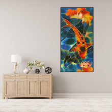 Lade das Bild in den Galerie-Viewer, Großer Fisch - voller runder Diamant - 45x85cm