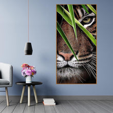 Lade das Bild in den Galerie-Viewer, Tiger - volle Runde Diamant-Malerei - 85x45cm