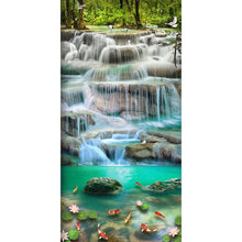 Lade das Bild in den Galerie-Viewer, Wasserfall - volle runde Diamant-Malerei - 85x45cm