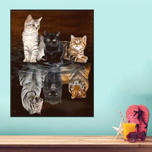 Lade das Bild in den Galerie-Viewer, Invertiertes Tier - voller runder Diamant - 55x45cm