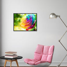 Lade das Bild in den Galerie-Viewer, Bunte Rose - volle Diamant-Malerei - 40x30cm