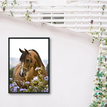 Lade das Bild in den Galerie-Viewer, Pferdeblumen - voller runder Diamant - 30x40cm