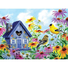 Lade das Bild in den Galerie-Viewer, Vogelblume - voller runder Diamant - 40x30cm