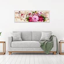 Lade das Bild in den Galerie-Viewer, Blume - volle Runde Diamant-Malerei - 80x30cm