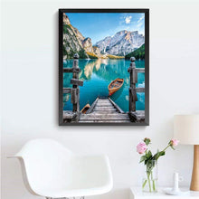 Lade das Bild in den Galerie-Viewer, Bootssee - voller runder Diamant - 30x40cm