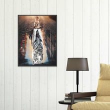 Lade das Bild in den Galerie-Viewer, Katze Tiger - voller runder Diamant - 40x30cm