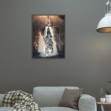 Lade das Bild in den Galerie-Viewer, Katze Tiger - voller runder Diamant - 40x30cm