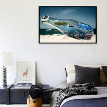 Lade das Bild in den Galerie-Viewer, Drift-Flasche-Welt - volle Diamant-Malerei - 40x30cm