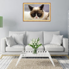Lade das Bild in den Galerie-Viewer, Katze - voller runder Diamant - 40x30cm