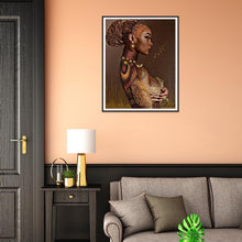 Lade das Bild in den Galerie-Viewer, Ethnischer Charakter - voller runder Diamant - 40x30cm