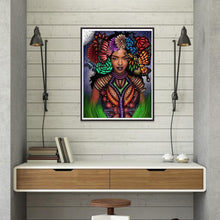 Lade das Bild in den Galerie-Viewer, Ethnischer Charakter - voller runder Diamant - 40x30cm