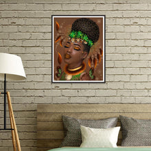 Lade das Bild in den Galerie-Viewer, Ethnischer Charakter - voller runder Diamant - 40x30cm