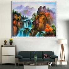 Lade das Bild in den Galerie-Viewer, Landschaft - voller runder Diamant - 40x30cm