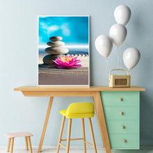 Lade das Bild in den Galerie-Viewer, Blume - voller runder Diamant - 30x48cm