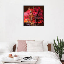 Lade das Bild in den Galerie-Viewer, Hirsch - voller runder Diamant - 30x30cm