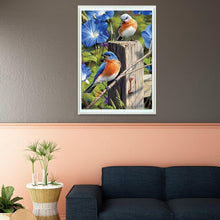 Lade das Bild in den Galerie-Viewer, Vogel - voller runder Diamant - 40x30cm