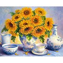 Lade das Bild in den Galerie-Viewer, Blume - voller runder Diamant - 30x40cm