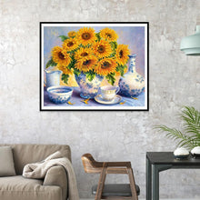 Lade das Bild in den Galerie-Viewer, Blume - voller runder Diamant - 30x40cm