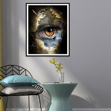 Lade das Bild in den Galerie-Viewer, Auge - voller runder Diamant - 30x40cm