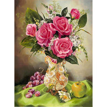 Lade das Bild in den Galerie-Viewer, Blume - voller runder Diamant - 30x40cm
