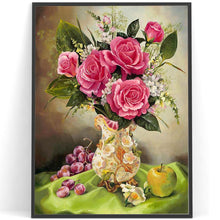 Lade das Bild in den Galerie-Viewer, Blume - voller runder Diamant - 30x40cm