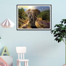 Lade das Bild in den Galerie-Viewer, Elefant - voller runder Diamant - 40x30cm
