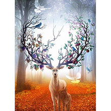 Lade das Bild in den Galerie-Viewer, Hängende Hirsche - voller runder Diamant - 40x60cm