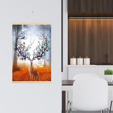 Lade das Bild in den Galerie-Viewer, Hängende Hirsche - voller runder Diamant - 40x60cm