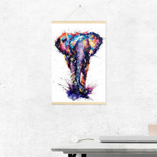 Lade das Bild in den Galerie-Viewer, Hängender Elefant - voller runder Diamant - 40x60cm