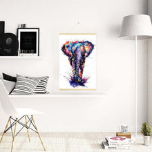 Lade das Bild in den Galerie-Viewer, Hängender Elefant - voller runder Diamant - 40x60cm
