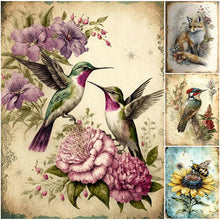 Lade das Bild in den Galerie-Viewer, Bird-voller Round Diamond Painting-30x40cm