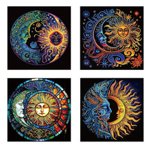 Lade das Bild in den Galerie-Viewer, Sonne-Mond-Mandala-Teil-Special Diamond Painting-30x30cm