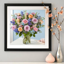 Lade das Bild in den Galerie-Viewer, Blumen - voller runder Diamant - 30x30cm