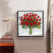 Lade das Bild in den Galerie-Viewer, Blumen - voller runder Diamant - 30x30cm