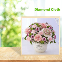 Lade das Bild in den Galerie-Viewer, Blumen - voller runder Diamant - 30x30cm