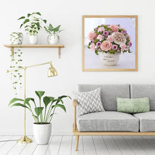 Lade das Bild in den Galerie-Viewer, Blumen - voller runder Diamant - 30x30cm