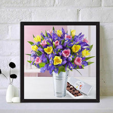 Lade das Bild in den Galerie-Viewer, Blumen - voller runder Diamant - 30x30cm